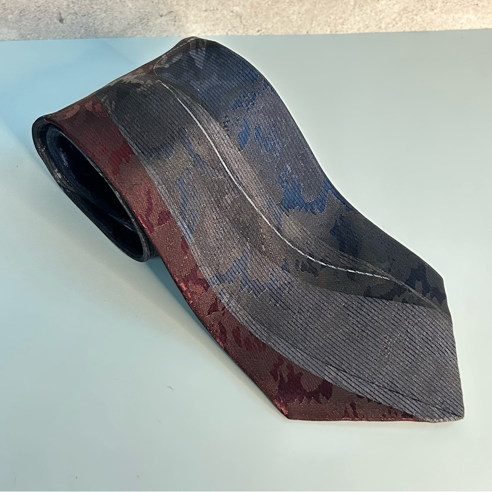 Puritan Black Blue and Red Patterned 60” Tie
